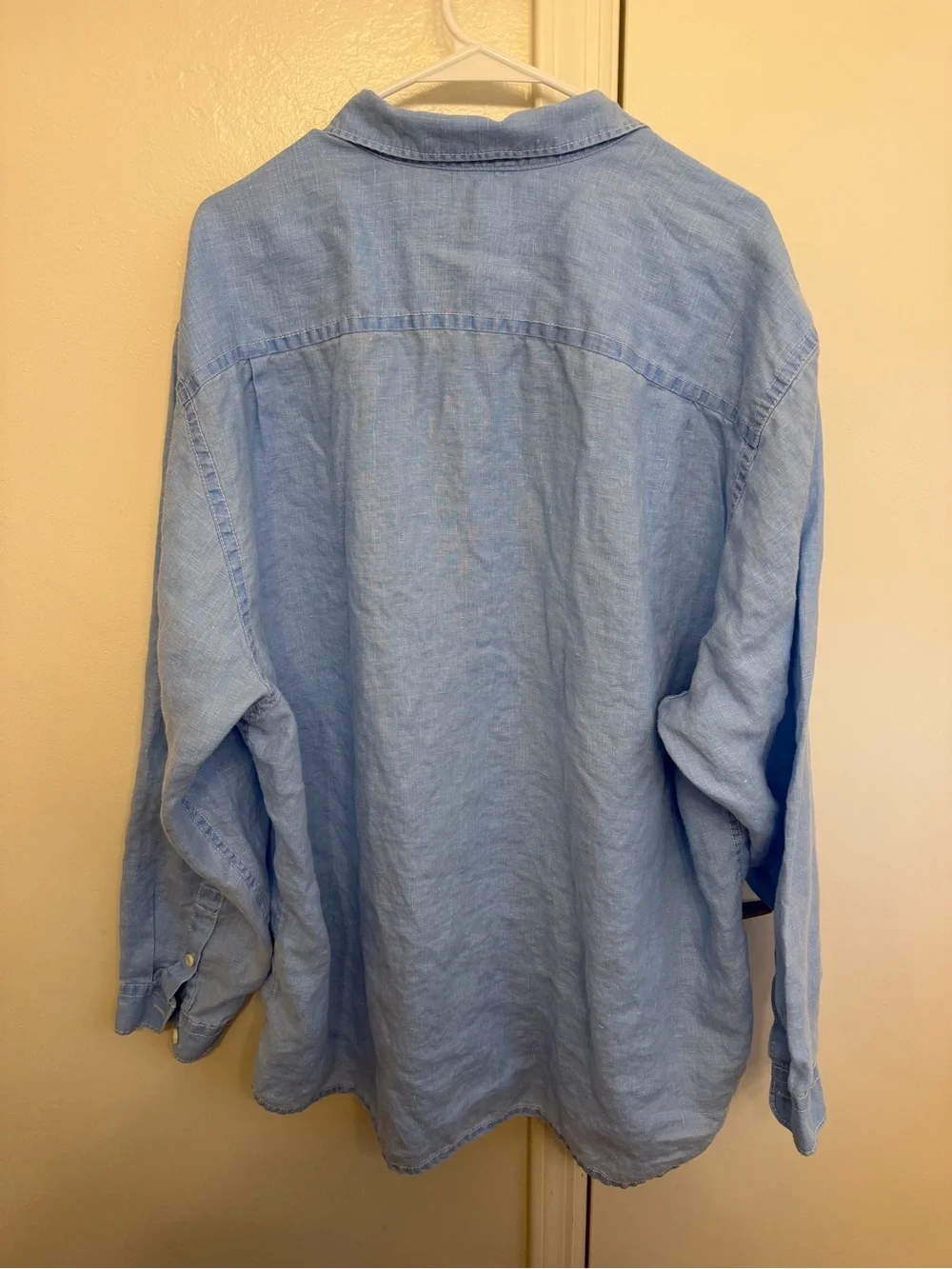 Tommy Bahama Light Blue 100% Linen Button-Up Shirt Size Mens XXL
